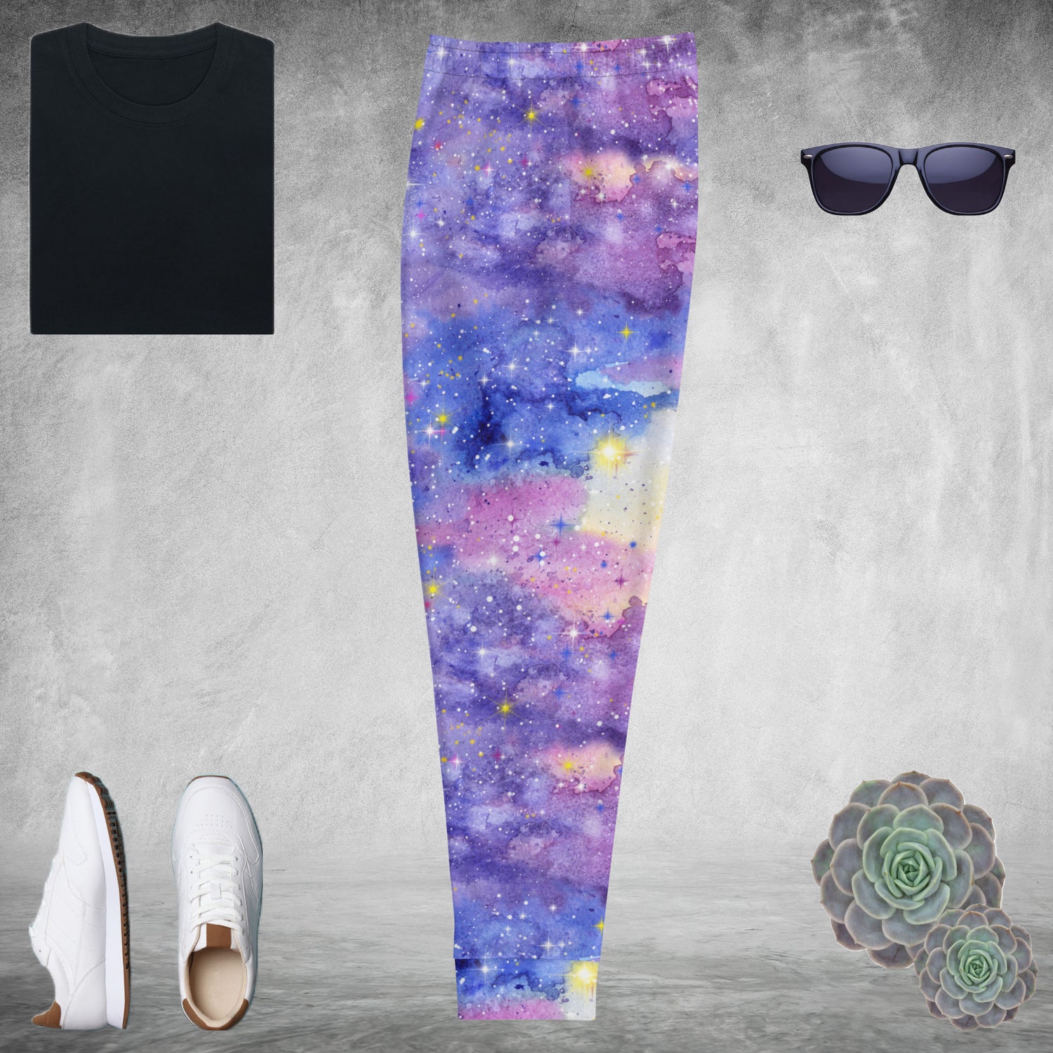 Pink Nebula Men's Joggers | DEEAREST LTD