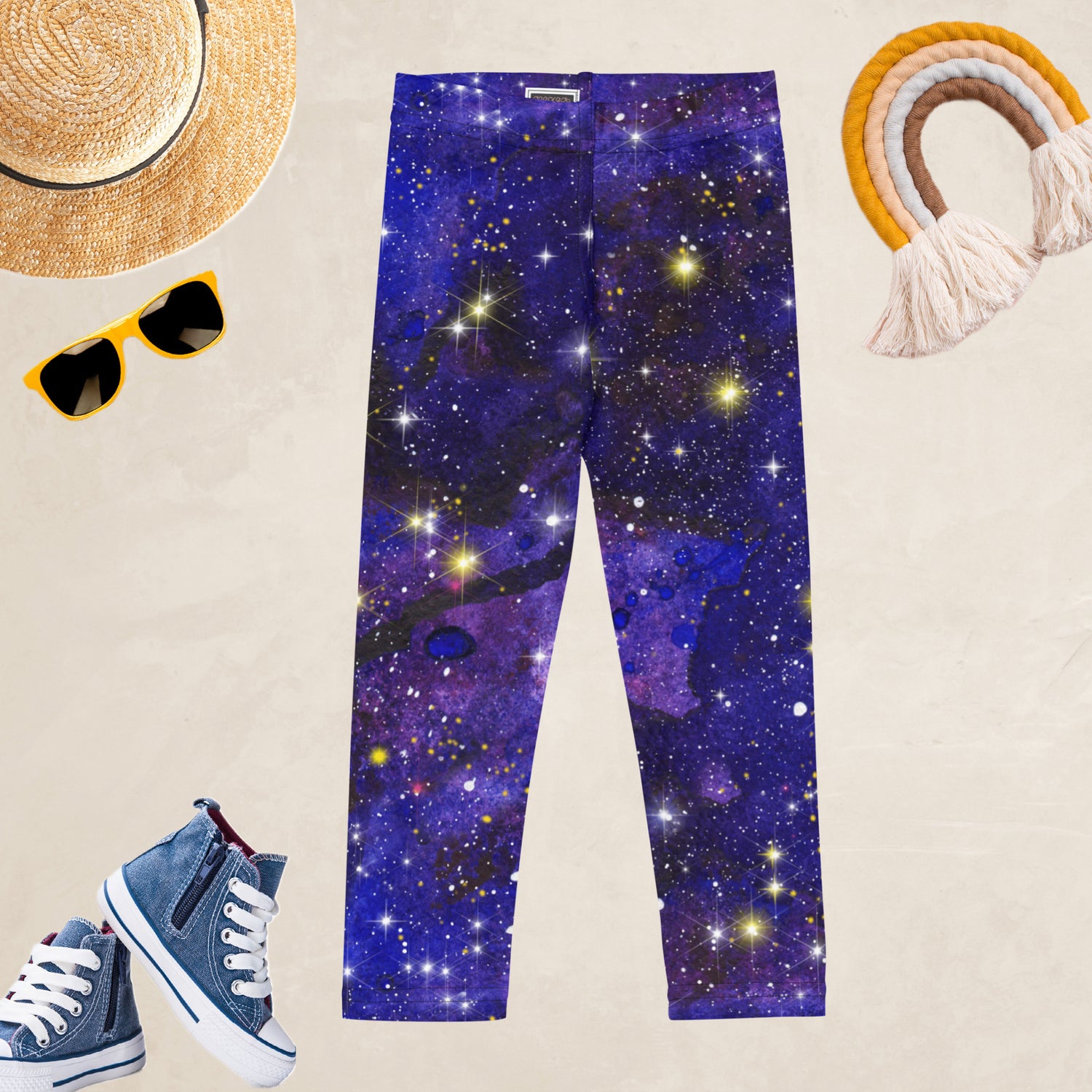 Blue Nebula Kids and Youth Leggings | DEEAREST LTD