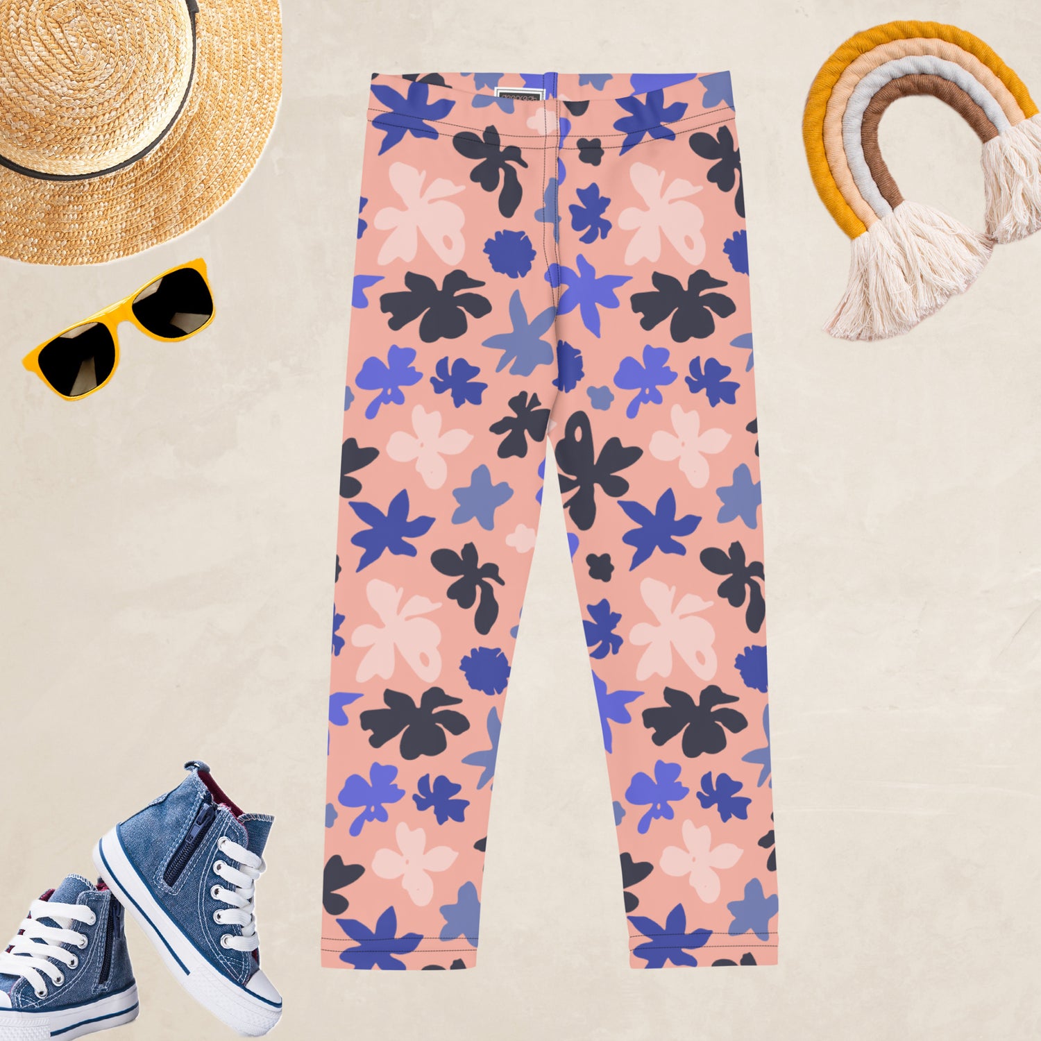 Pink Blossom Kids and Youth Leggings | DEEAREST LTD