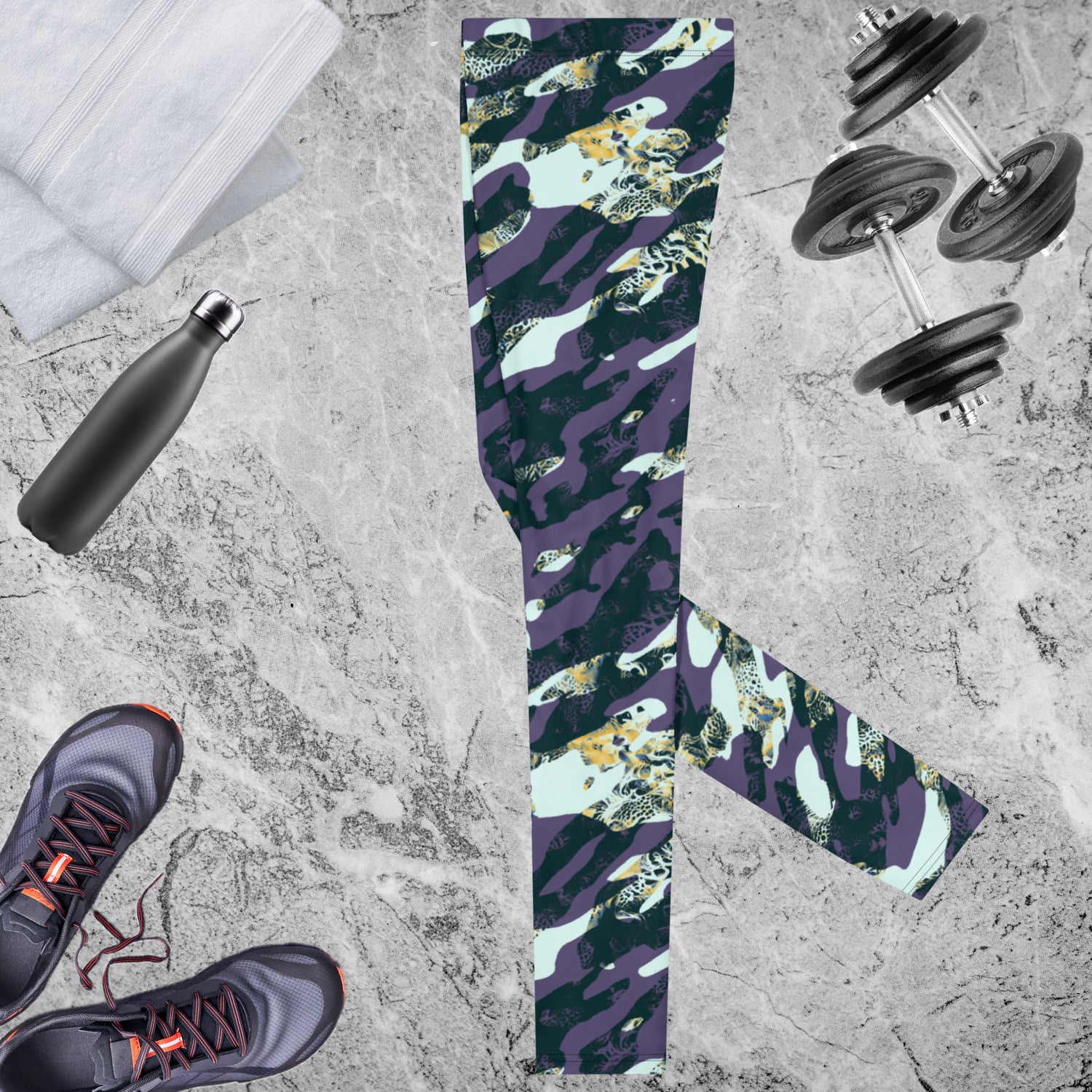 Purple Camouflage Men's Leggings | DEEAREST LTD