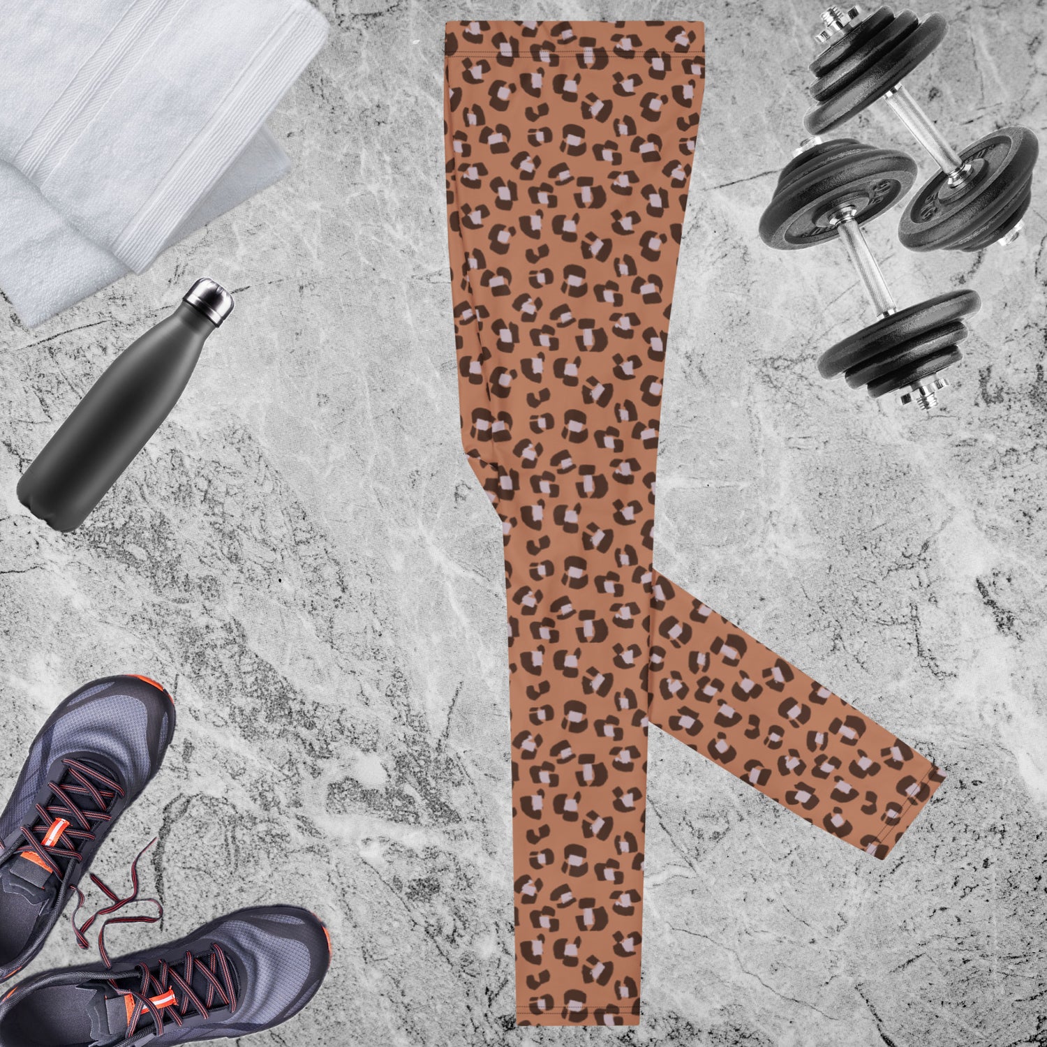 Brown Animal Rave Men's Leggings | DEEAREST LTD