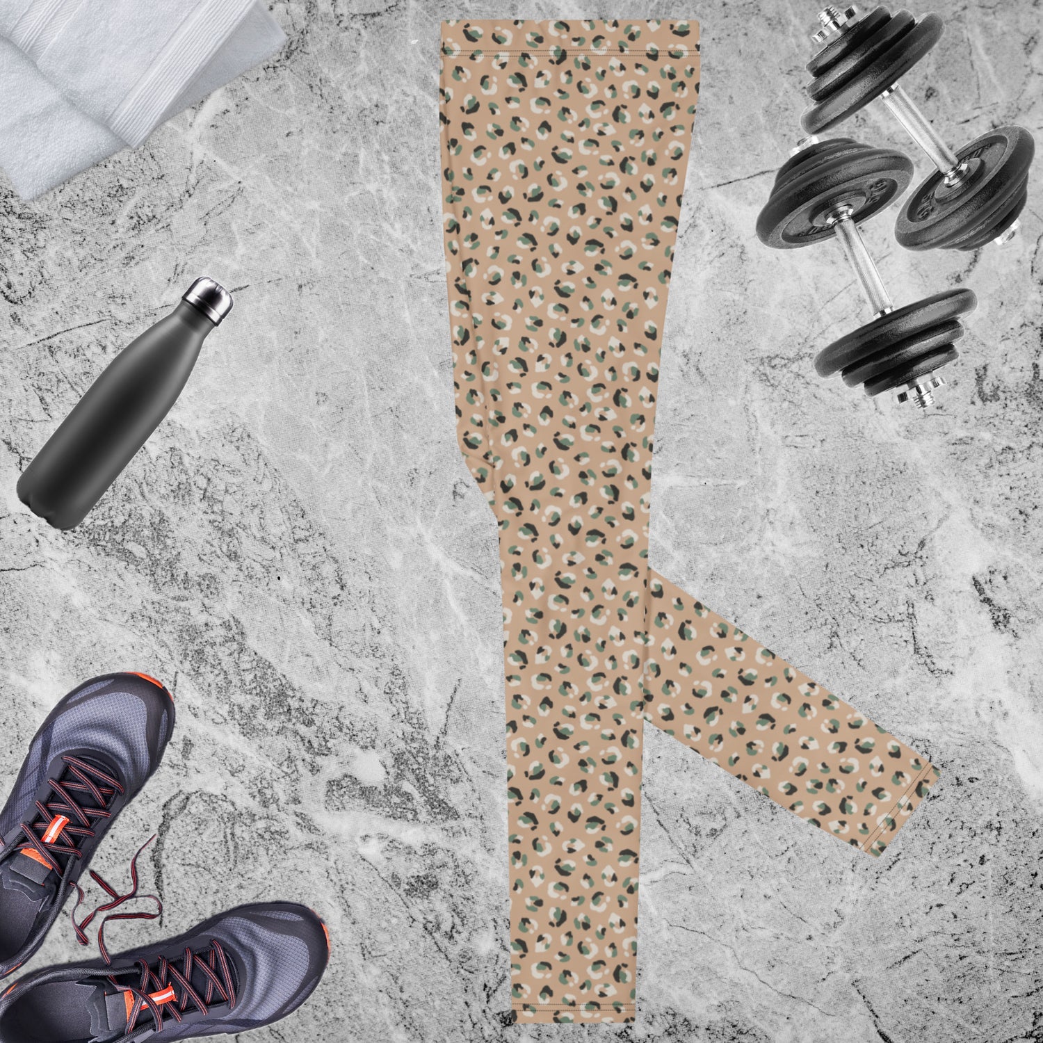 Brown Jungle Adventure Men's Leggings | DEEAREST LTD