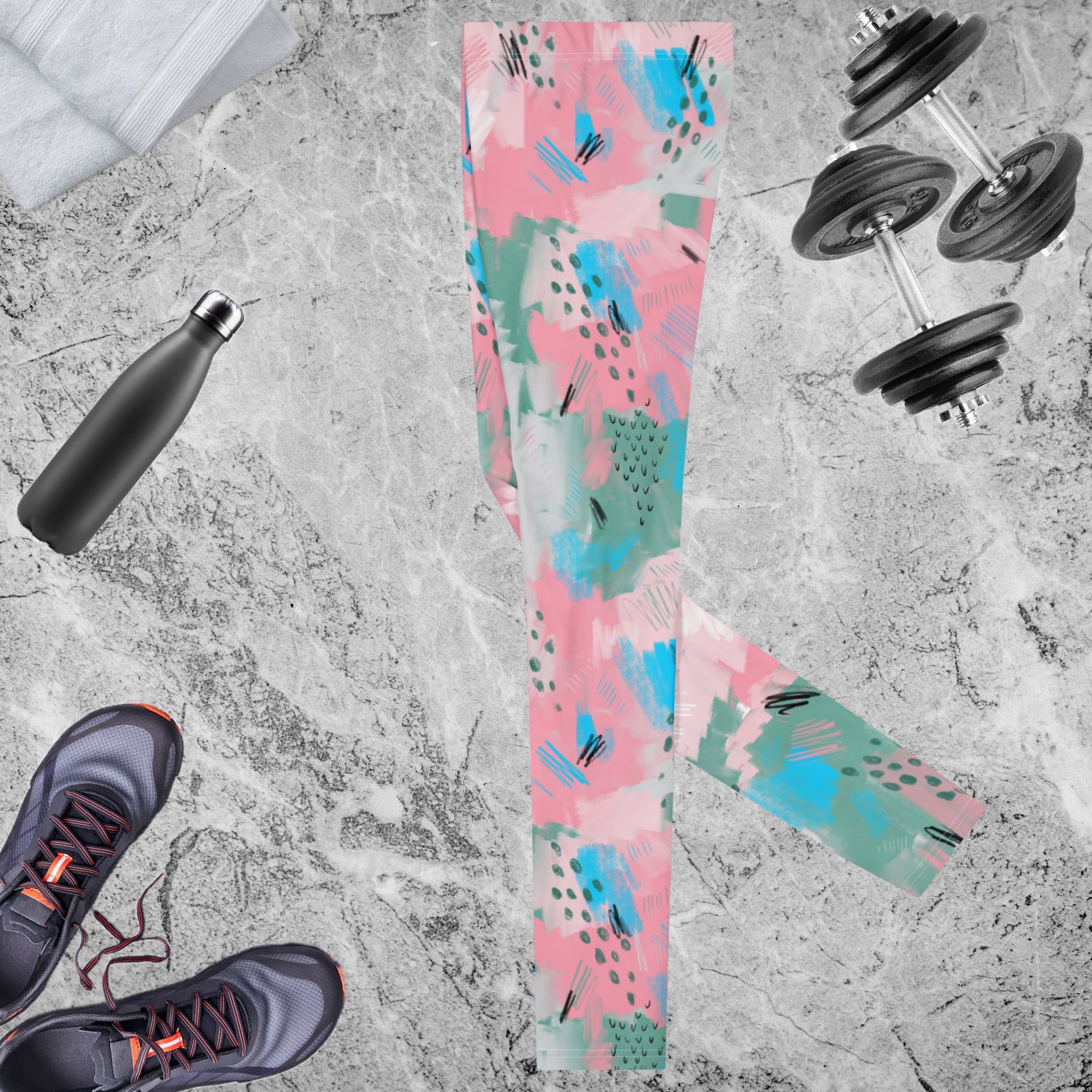 Pink Line Art Men's Leggings | DEEAREST LTD