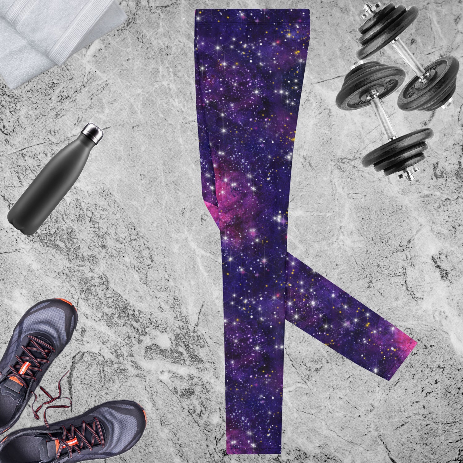 Purple Nebula Men's Leggings | DEEAREST LTD