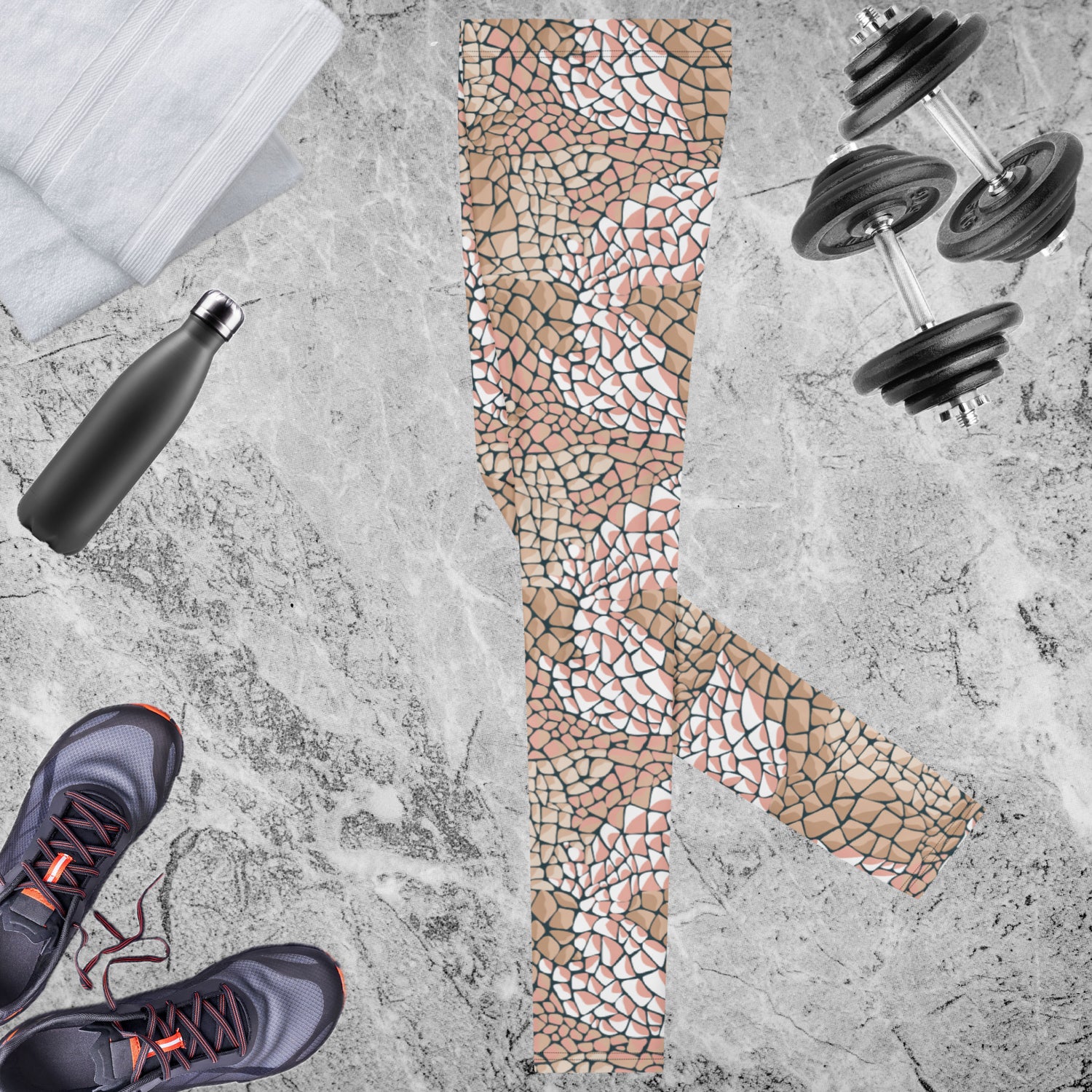 Tan Animal Rave Men's Leggings | DEEAREST LTD