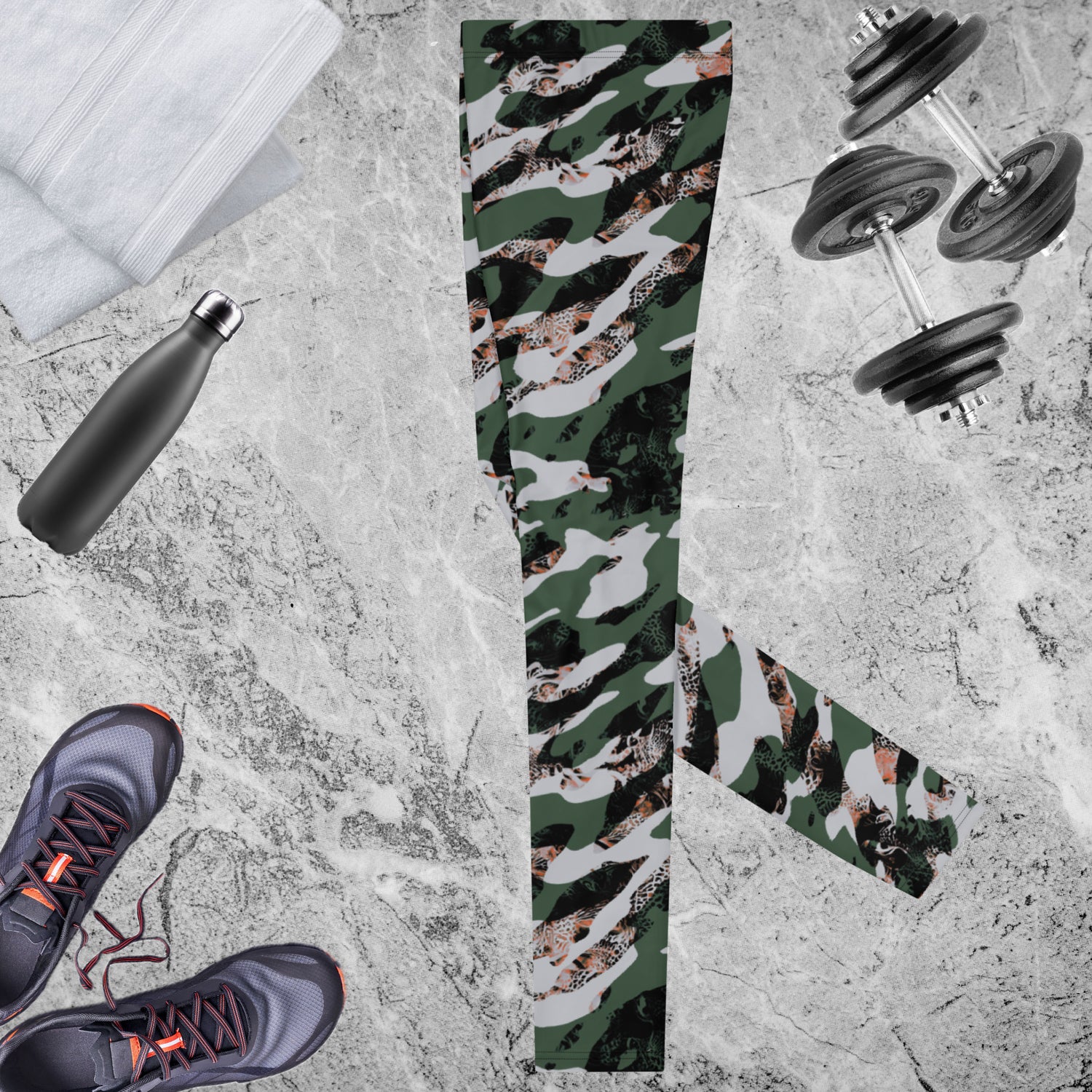 Black Camouflage Men's Leggings | DEEAREST LTD