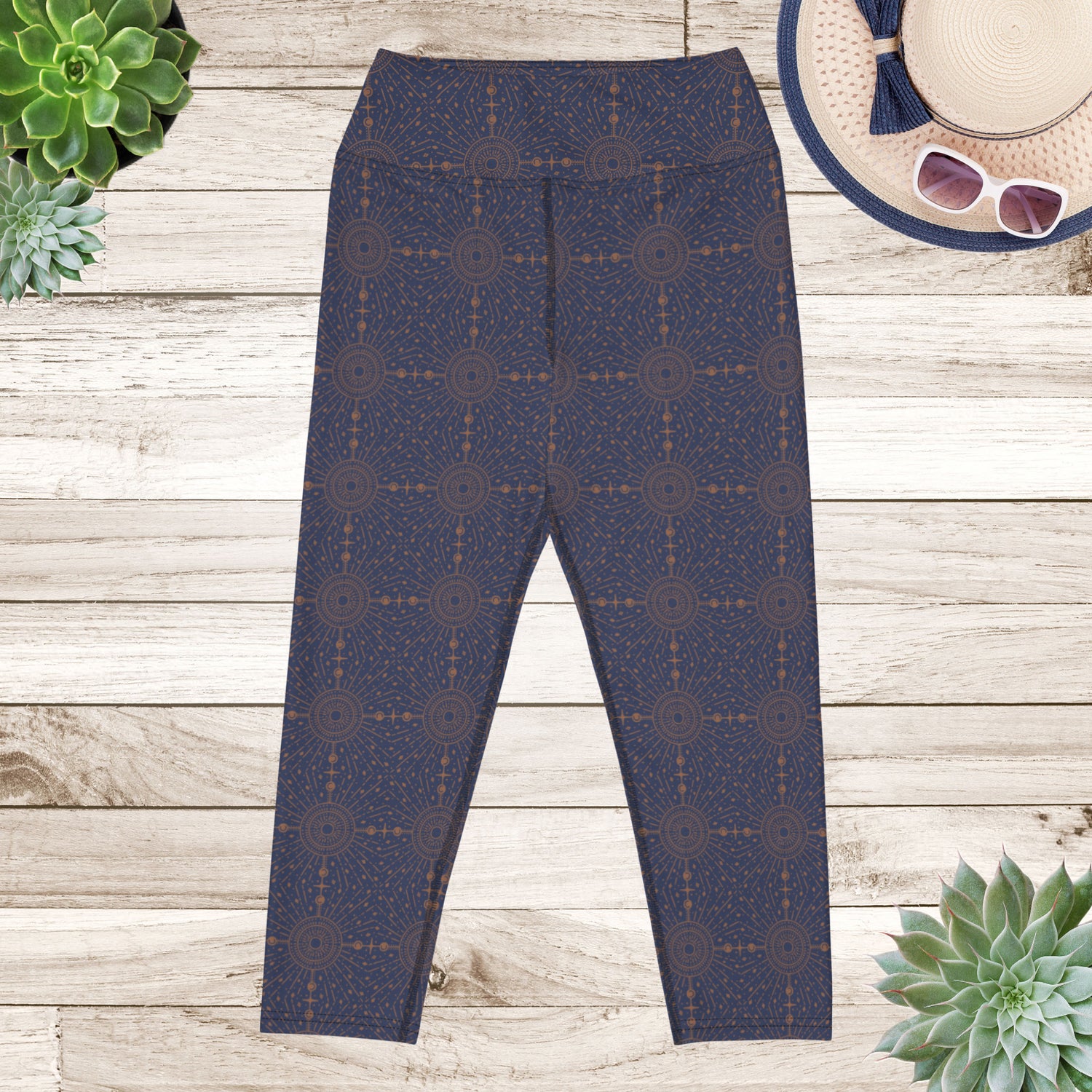 Suns Connected Yoga Capri Leggings | DEEAREST LTD