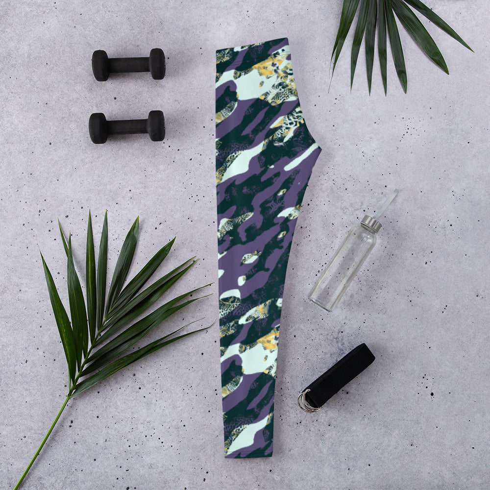 Purple Camouflage Leggings | DEEAREST LTD