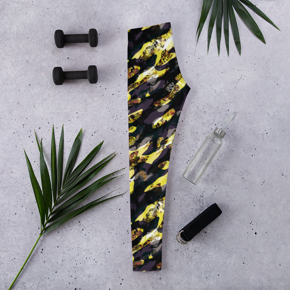 Yellow Camouflage Leggings | DEEAREST LTD