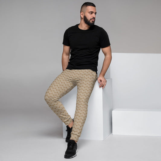 Brown Jungle Pattern Men's Joggers | DEEAREST LTD