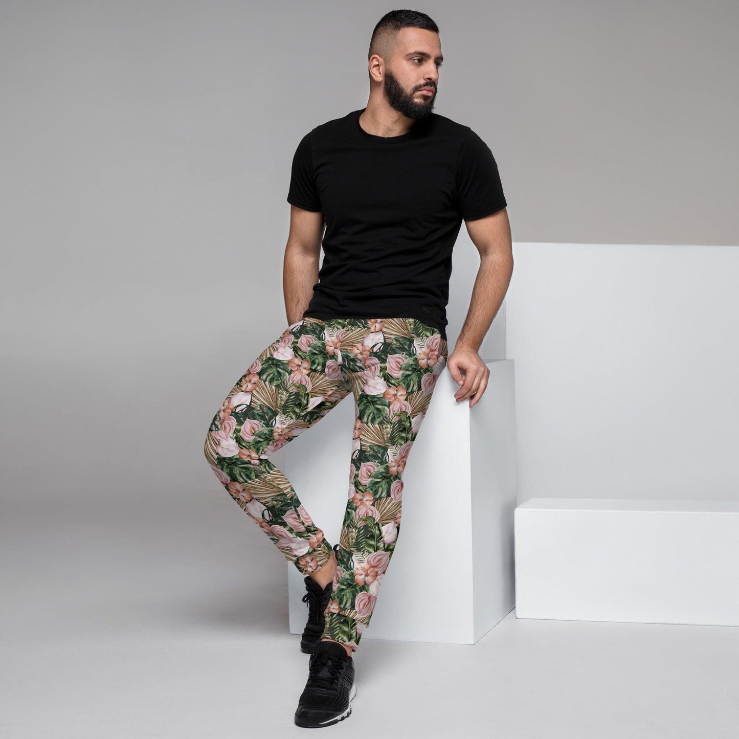 Brown Jungle Flora Men's Joggers | DEEAREST LTD