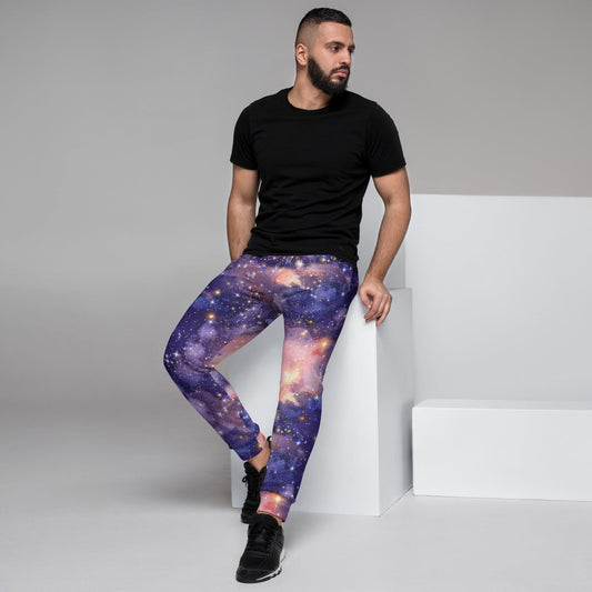 Light Purple Nebula Men's Joggers | DEEAREST LTD