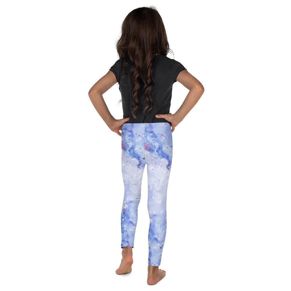 Light Blue Nebula Kid's Leggings | DEEAREST LTD