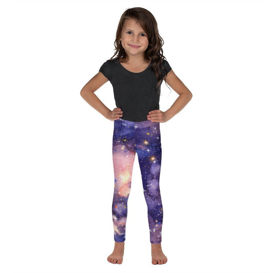 Light Purple Nebula Kid's Leggings | DEEAREST LTD