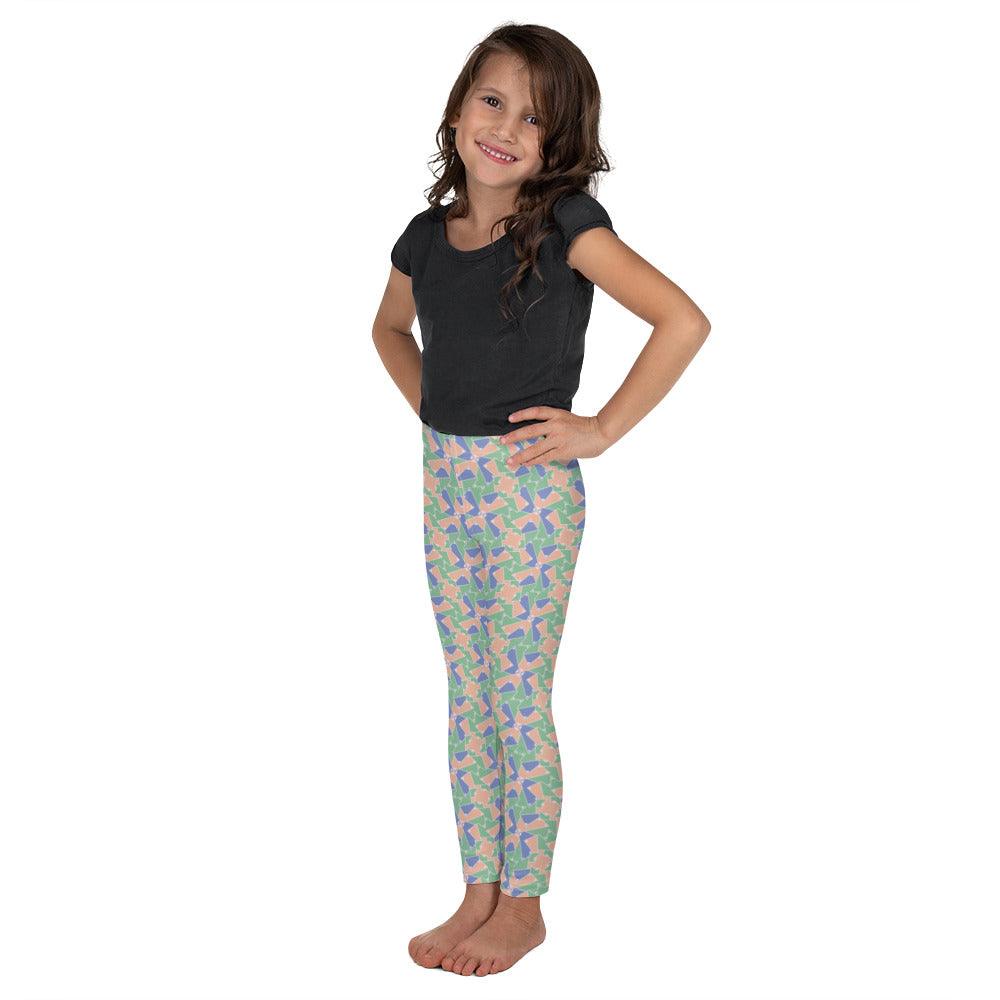 Green Blush Kid's Leggings | DEEAREST LTD