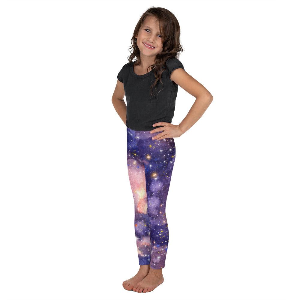 Light Purple Nebula Kid's Leggings | DEEAREST LTD