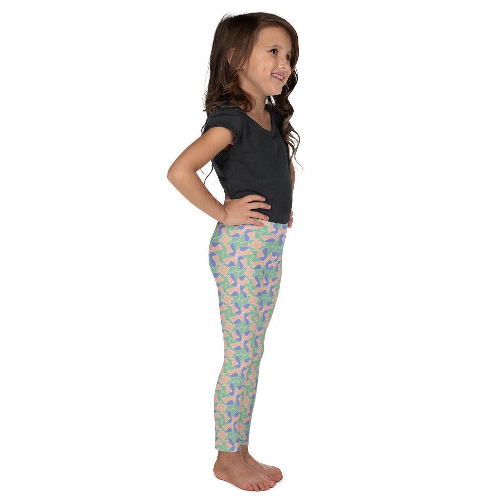 Green Blush Kid's Leggings | DEEAREST LTD