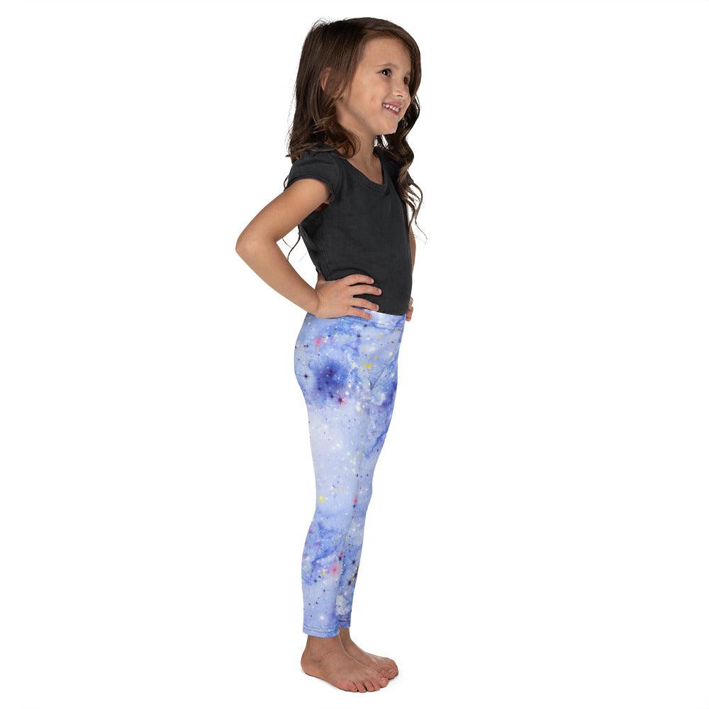 Light Blue Nebula Kid's Leggings | DEEAREST LTD