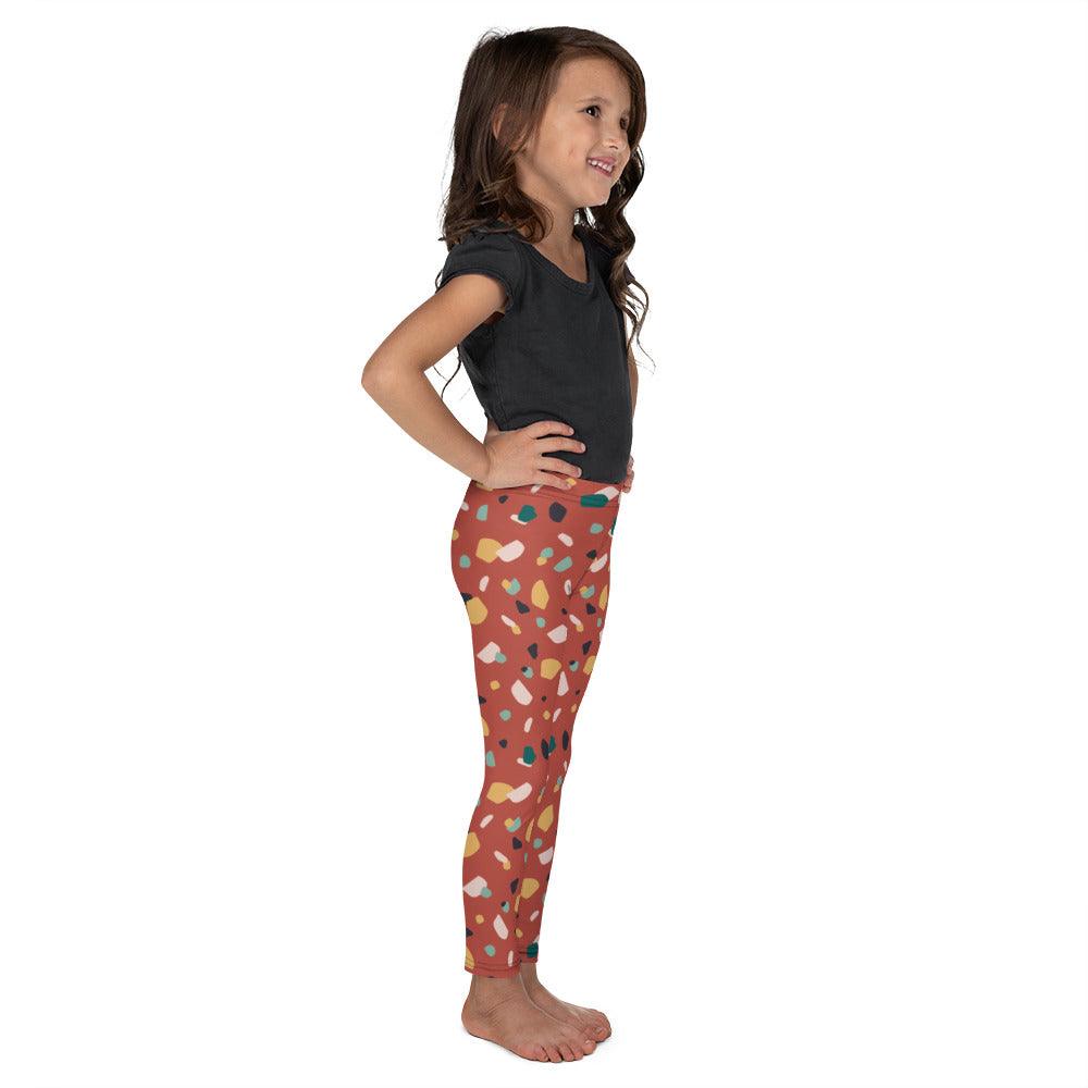 Brown Tropical Pattern Kid's Leggings | DEEAREST LTD