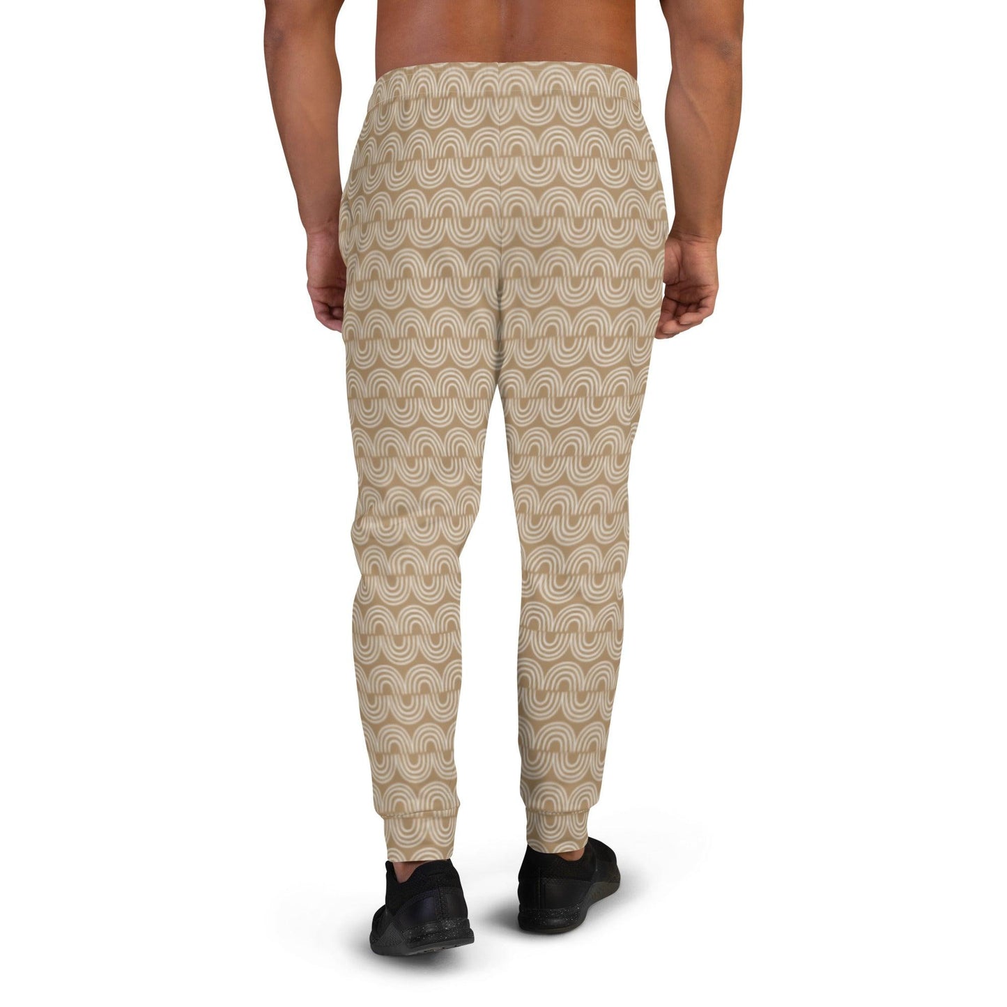 Brown Jungle Pattern Men's Street Joggers - DEEAREST LTD