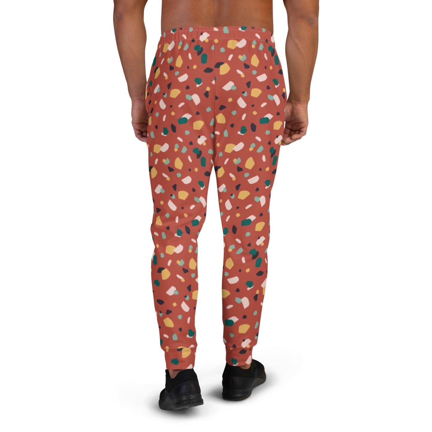 Brown Tropical Pattern Men's Joggers | DEEAREST LTD