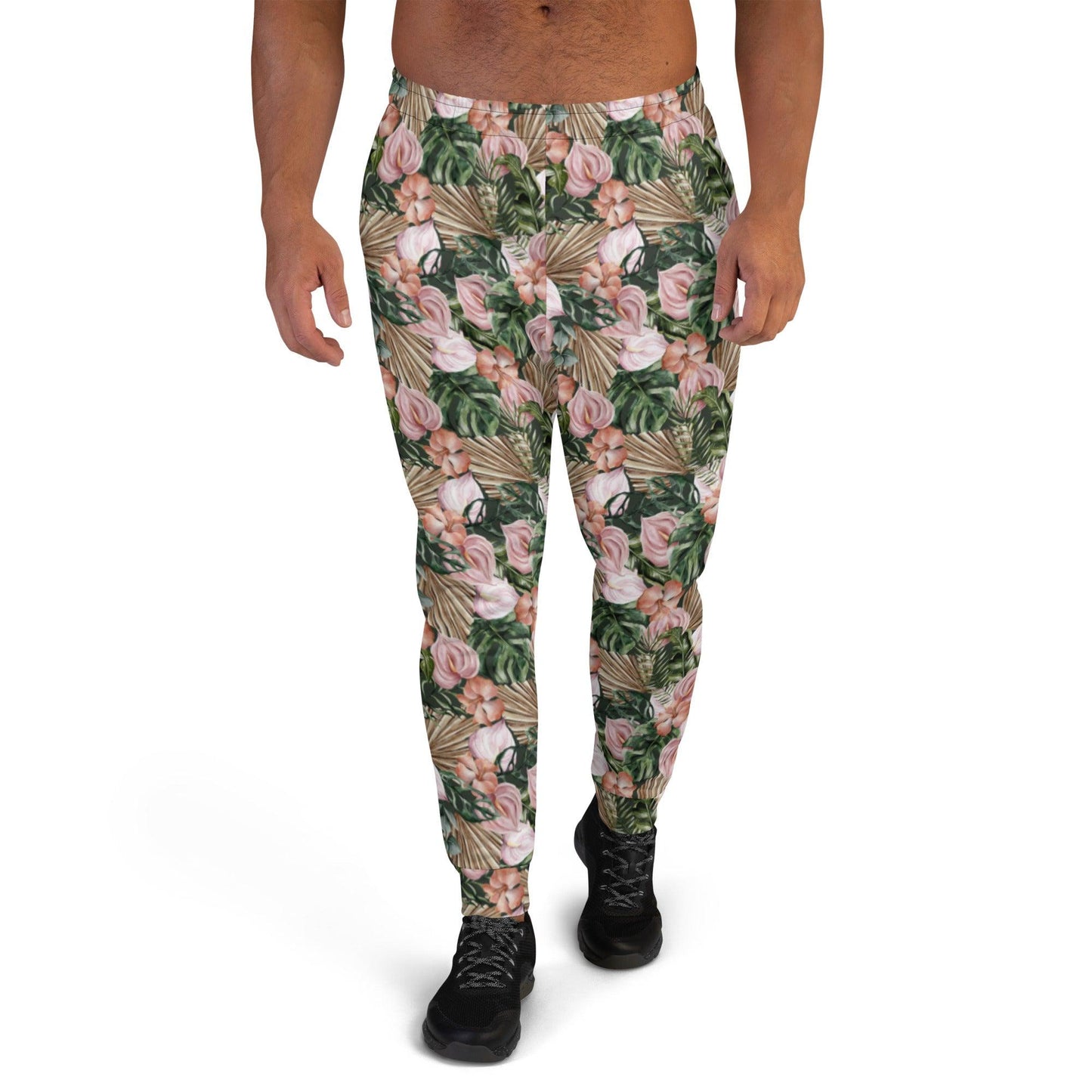 Brown Jungle Flora Men's Joggers | DEEAREST LTD