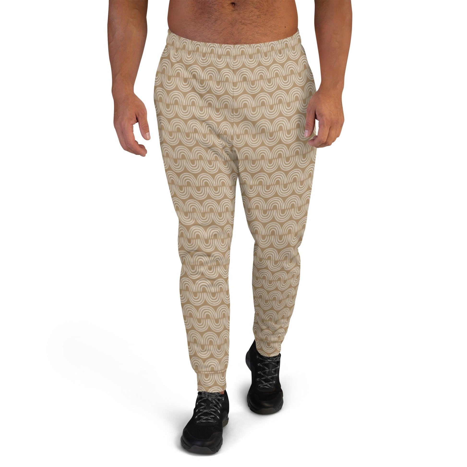 Brown Jungle Pattern Men's Joggers | DEEAREST LTD