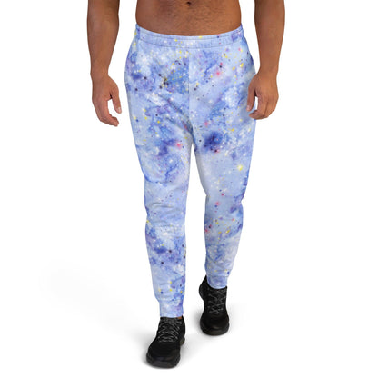 Light Blue Nebula Men's Joggers | DEEAREST LTD