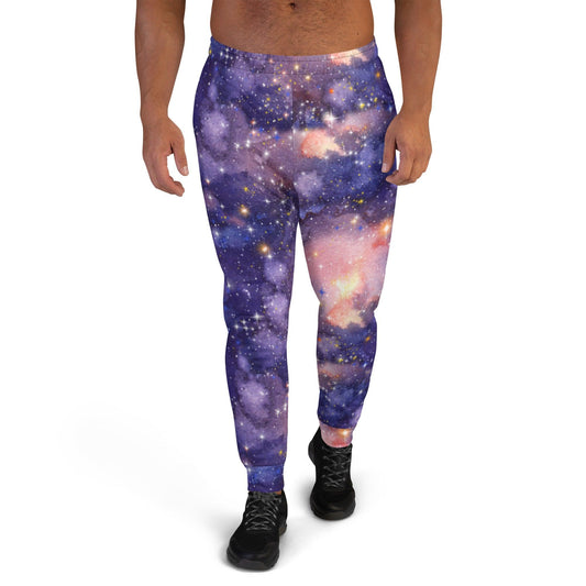 Light Purple Nebula Men's Joggers | DEEAREST LTD