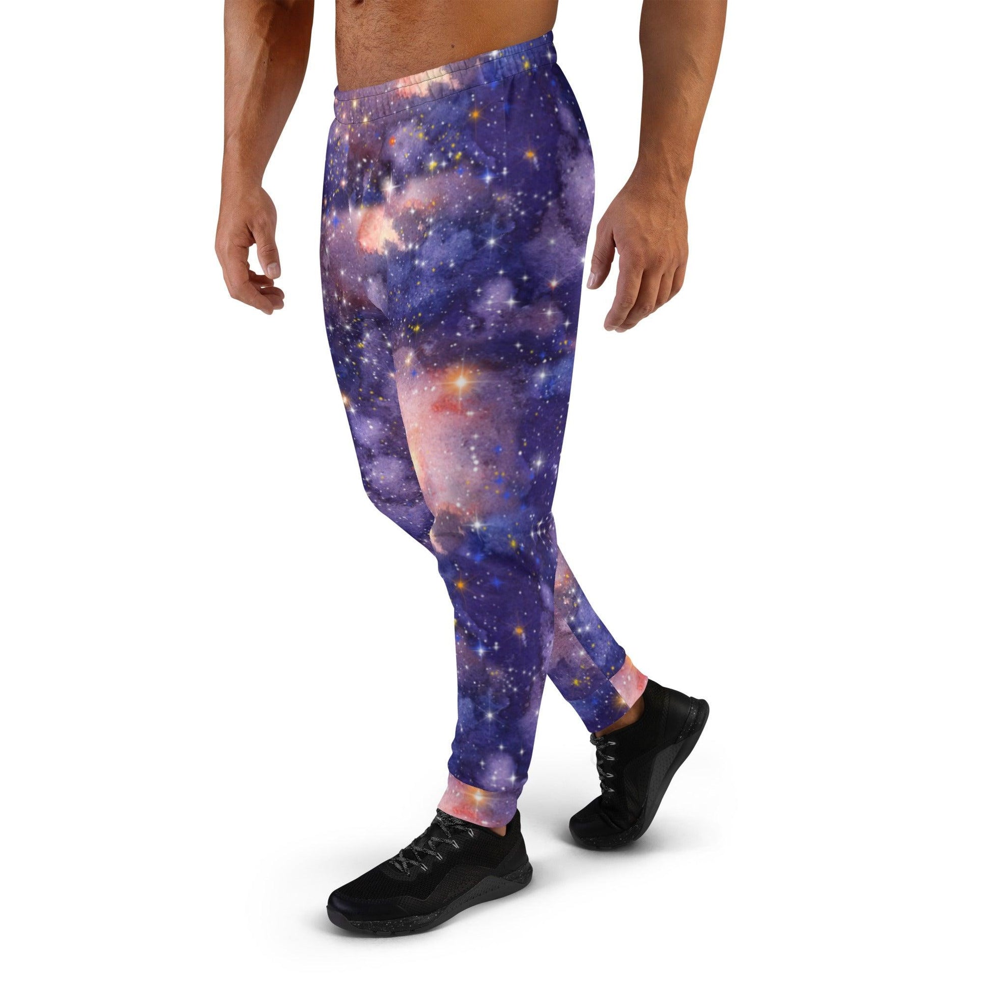 Light Purple Nebula Men's Joggers | DEEAREST LTD