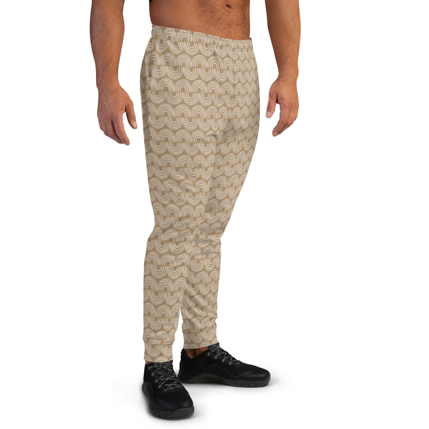 Brown Jungle Pattern Men's Street Joggers - DEEAREST LTD