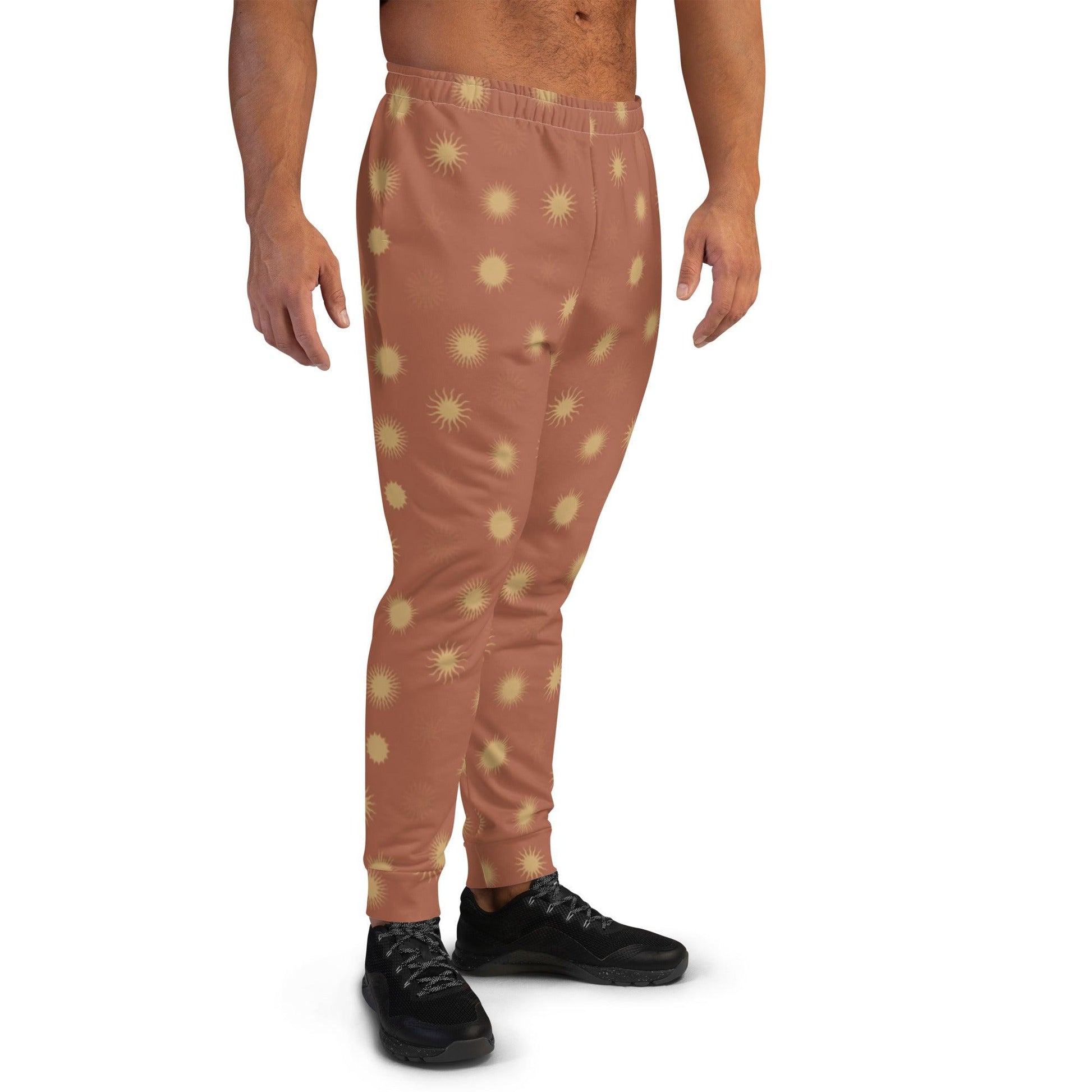 Brown Sun Men's Joggers | DEEAREST LTD