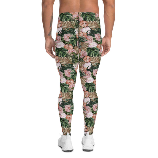 Brown Jungle Flora Men's Leggings | DEEAREST LTD