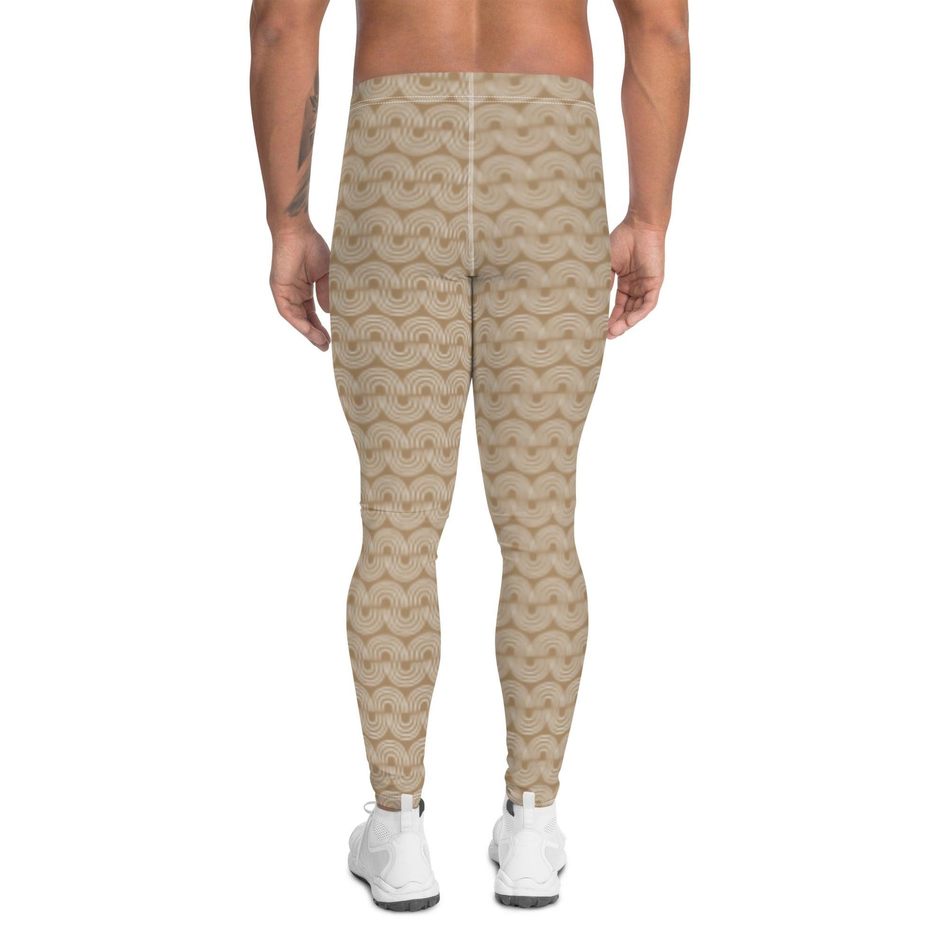 Brown Jungle Pattern Men's Leggings | DEEAREST LTD