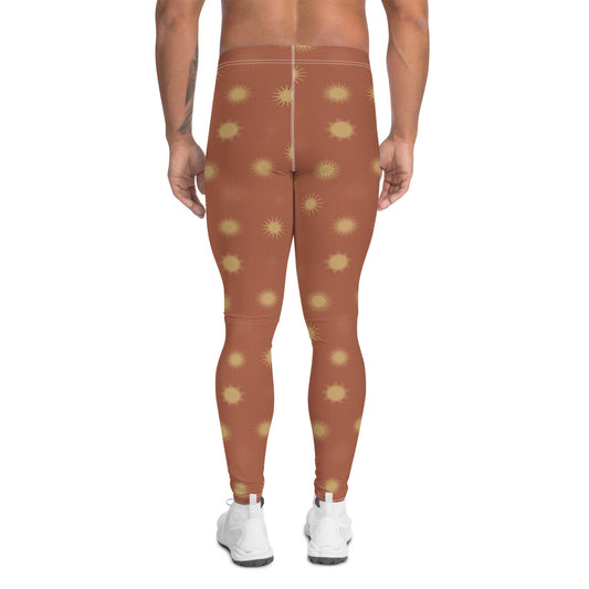 Brown Sun Men's Leggings | DEEAREST LTD