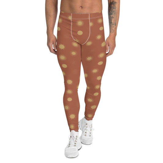 Brown Sun Men's Leggings | DEEAREST LTD