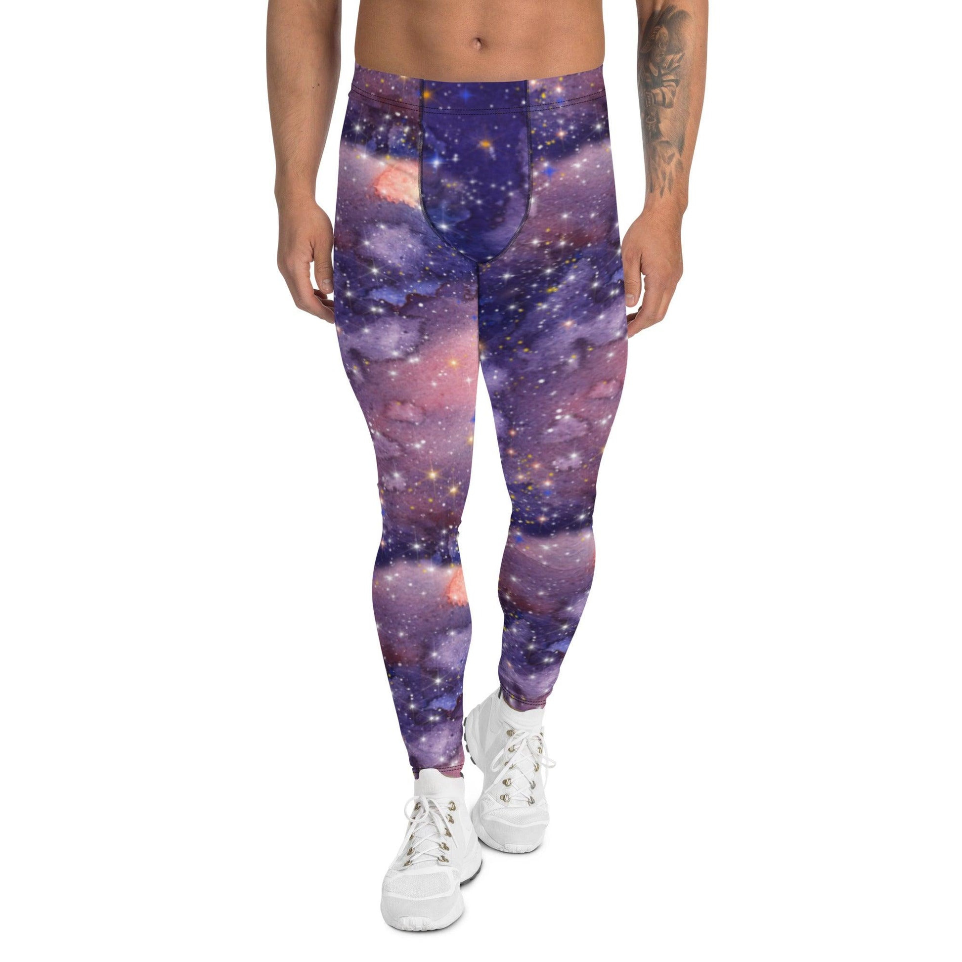 Light Purple Nebula Men's Leggings | DEEAREST LTD