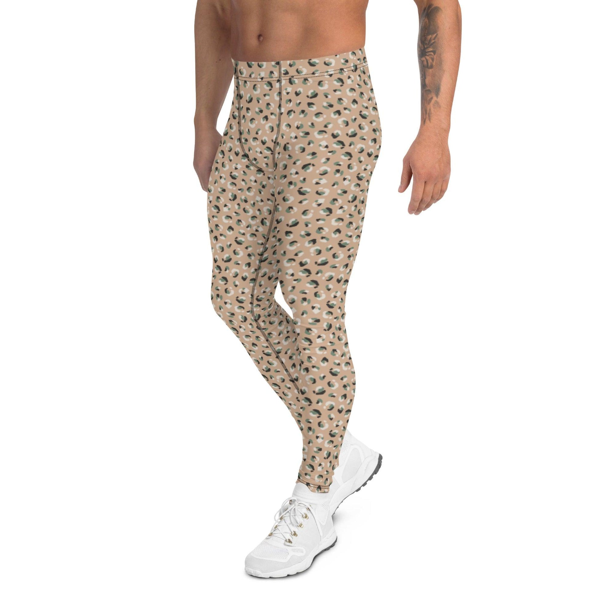 Brown Jungle Adventure Men's Leggings | DEEAREST LTD