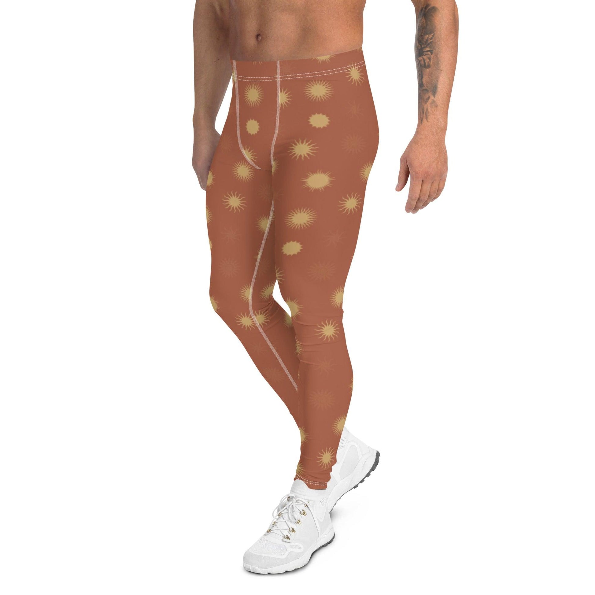 Brown Sun Men's Leggings | DEEAREST LTD