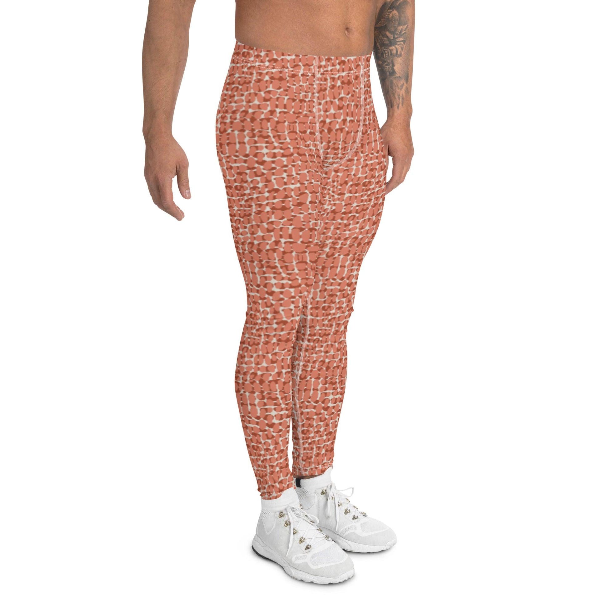 Copper Animal Print Men's Leggings - DEEAREST LTD