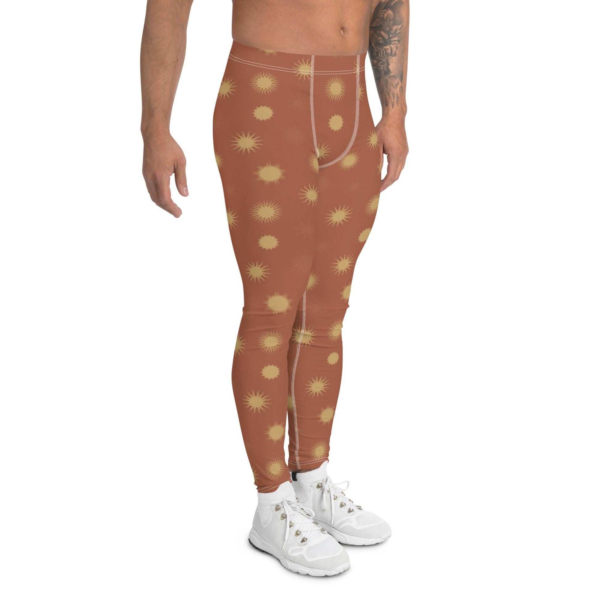 Brown Sun Men's Leggings | DEEAREST LTD