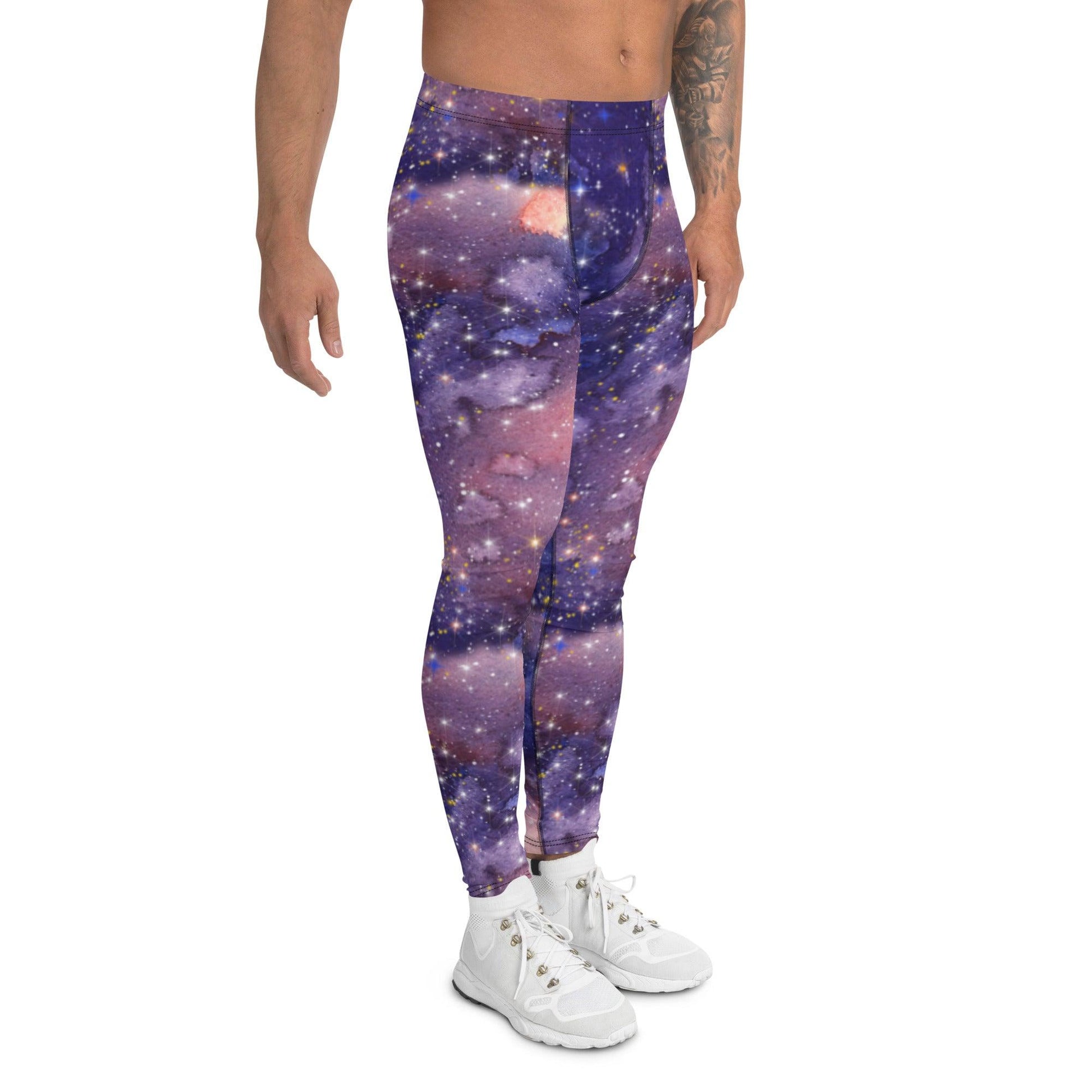 Light Purple Nebula Men's Leggings | DEEAREST LTD