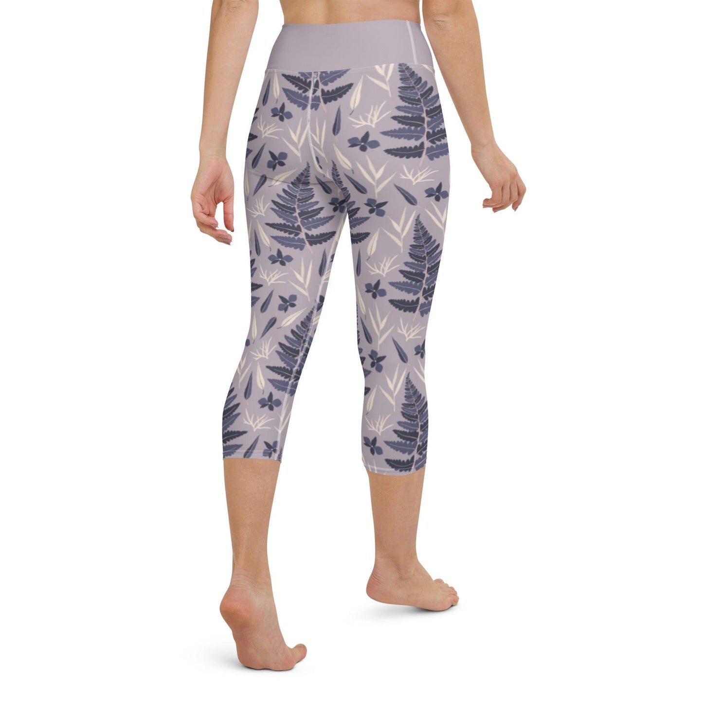 Lilac Fern Yoga Capri Leggings | DEEAREST LTD