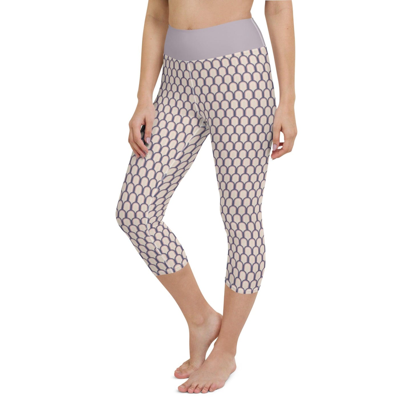 Lilac Arch Yoga Capri Leggings | DEEAREST LTD