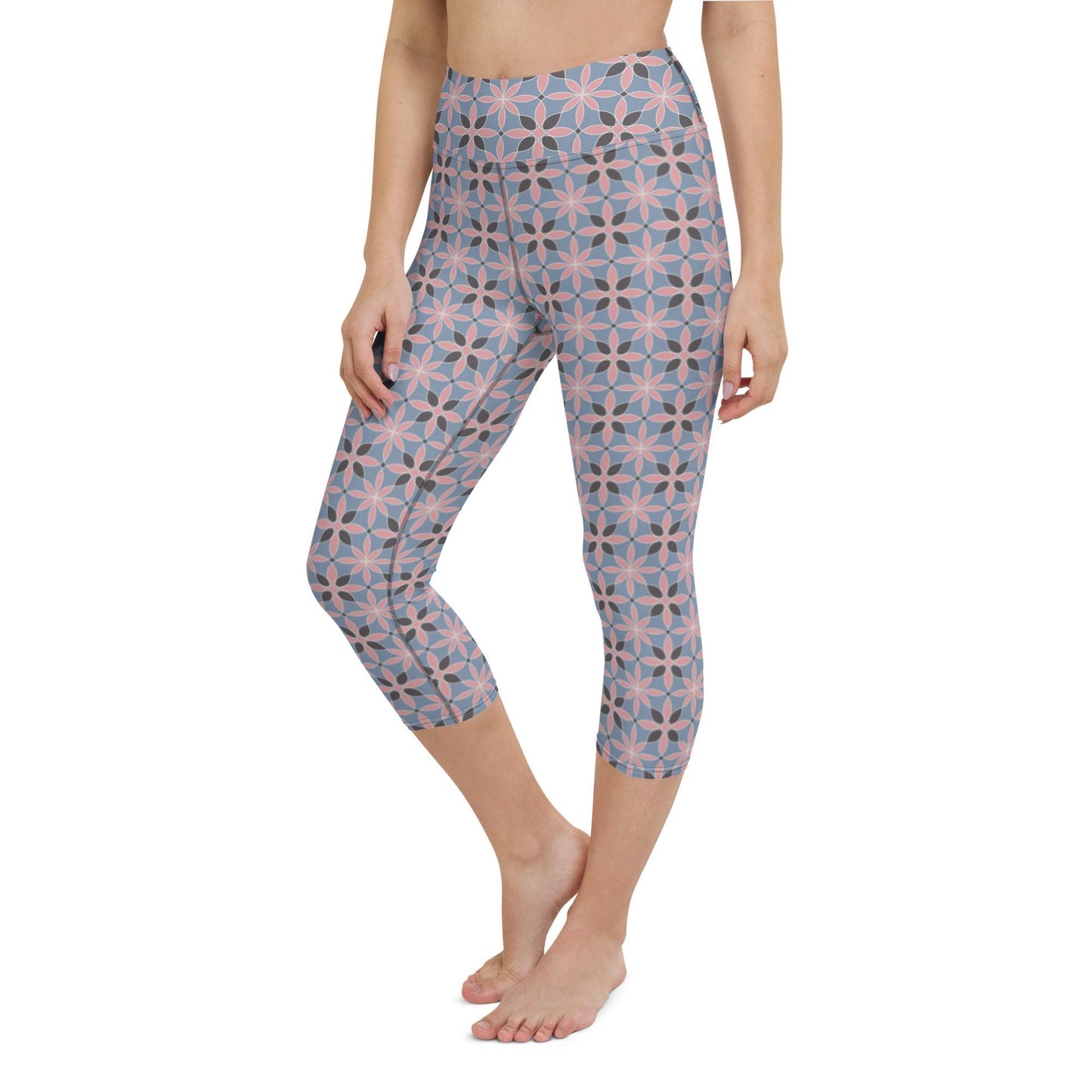 Earthly Pattern Yoga Capri Leggings | DEEAREST LTD