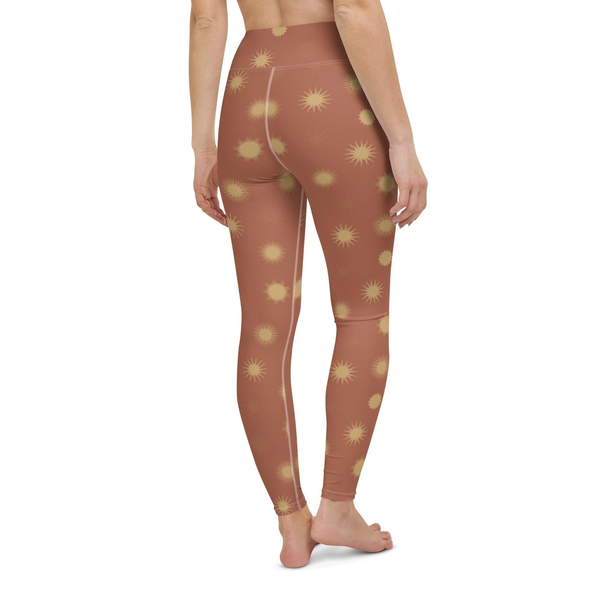 Brown Sun Yoga Leggings | DEEAREST LTD