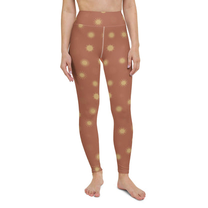 Brown Sun Yoga Leggings | DEEAREST LTD