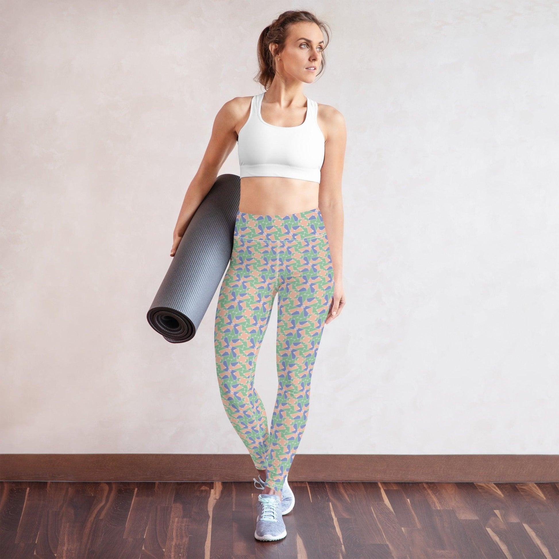 Green Blush Yoga Leggings | DEEAREST LTD