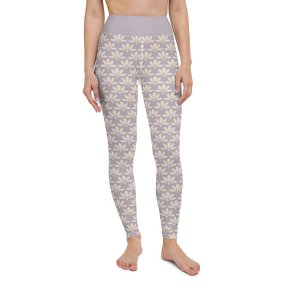 Lilac Flower Yoga Leggings | DEEAREST LTD