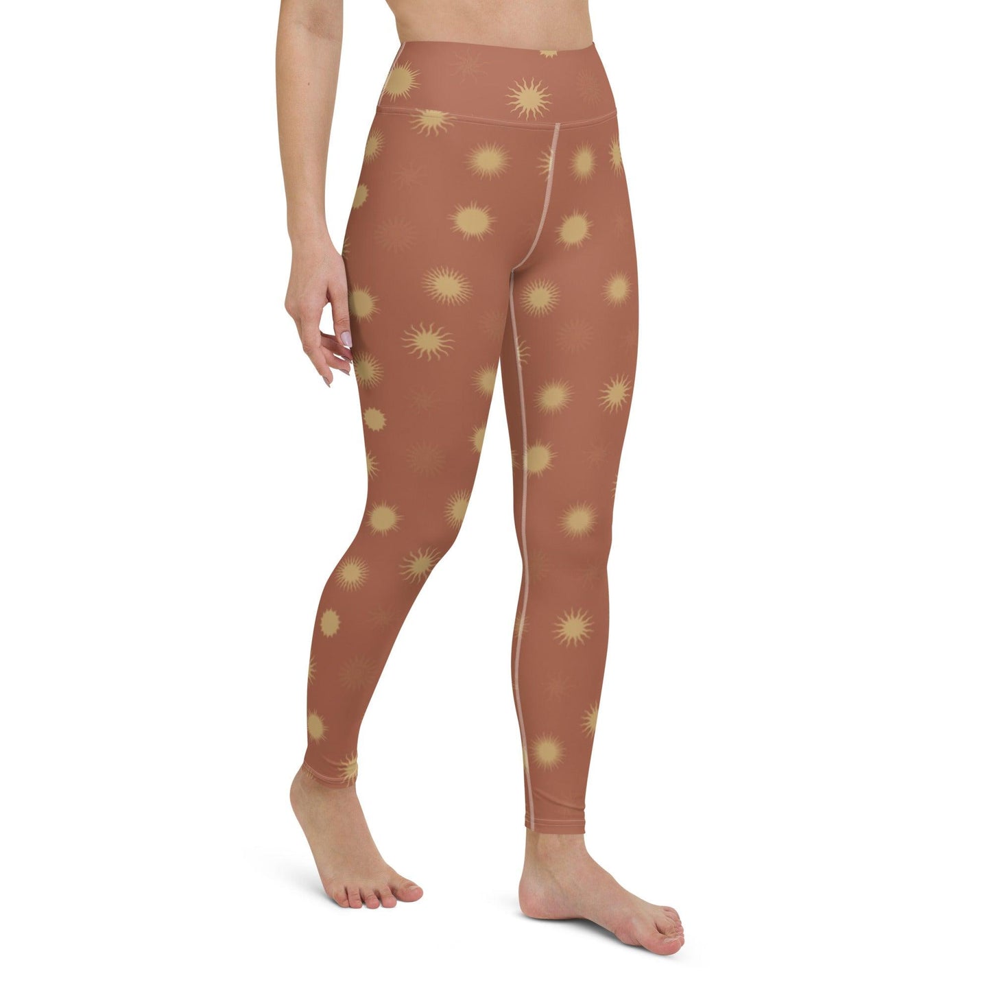 Brown Sun Yoga Leggings | DEEAREST LTD